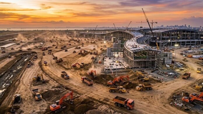 o-megaaeroporto-esta-progredindo-rapidamente,-com-80%-das-obras-de-terraplenagem-concluidas-e-o-terminal-devera-ser-inaugurado-em-2026