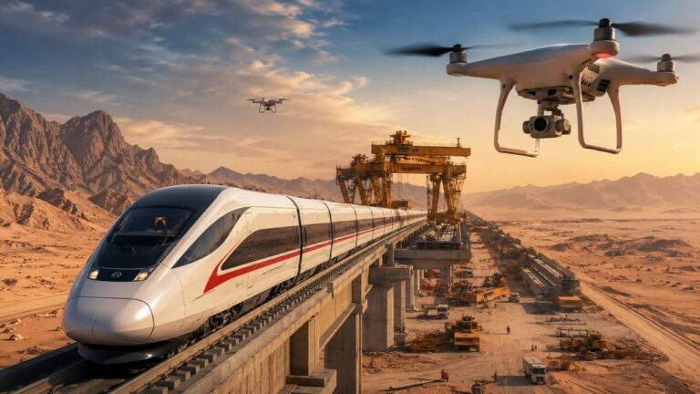 o-maior-projeto-ferroviario-do-oriente-medio-encontra-obstaculo-inesperado-em-area-marcada-por-ameacas-de-drones-em-meio-a-inseguranca
