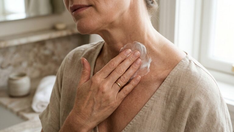como-cuidar-realisticamente-do-pescoco-e-do-peito-durante-a-menopausa,-segundo-especialistas