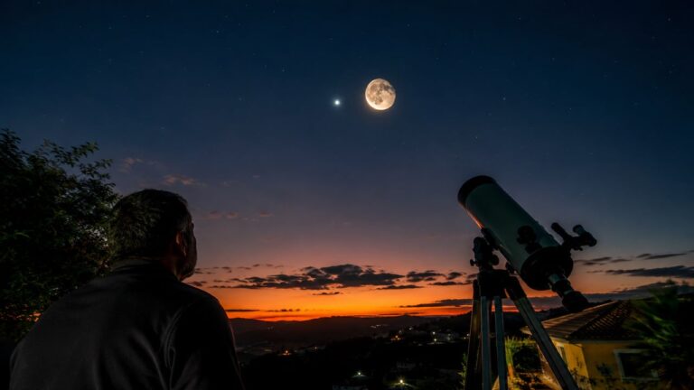 fenomeno-raro-no-ceu-impressiona-e-astronomo-amador-do-interior-de-sp-registra-conjuncao-da-lua-com-venus
