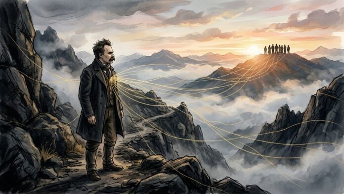 friedrich-nietzsche-e-a-forca-dos-lacos-invisiveis:-“os-fios-invisiveis-sao-os-lacos-mais-fortes”