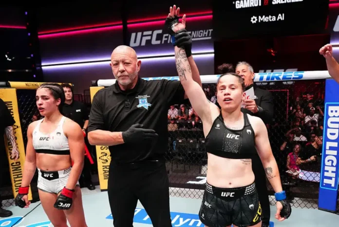 carol-foro-vence-gigi-canuto-em-estreia-no-ufc-e-comeca-trajetoria-com-vitoria
